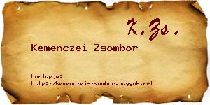 Kemenczei Zsombor névjegykártya