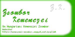 zsombor kemenczei business card